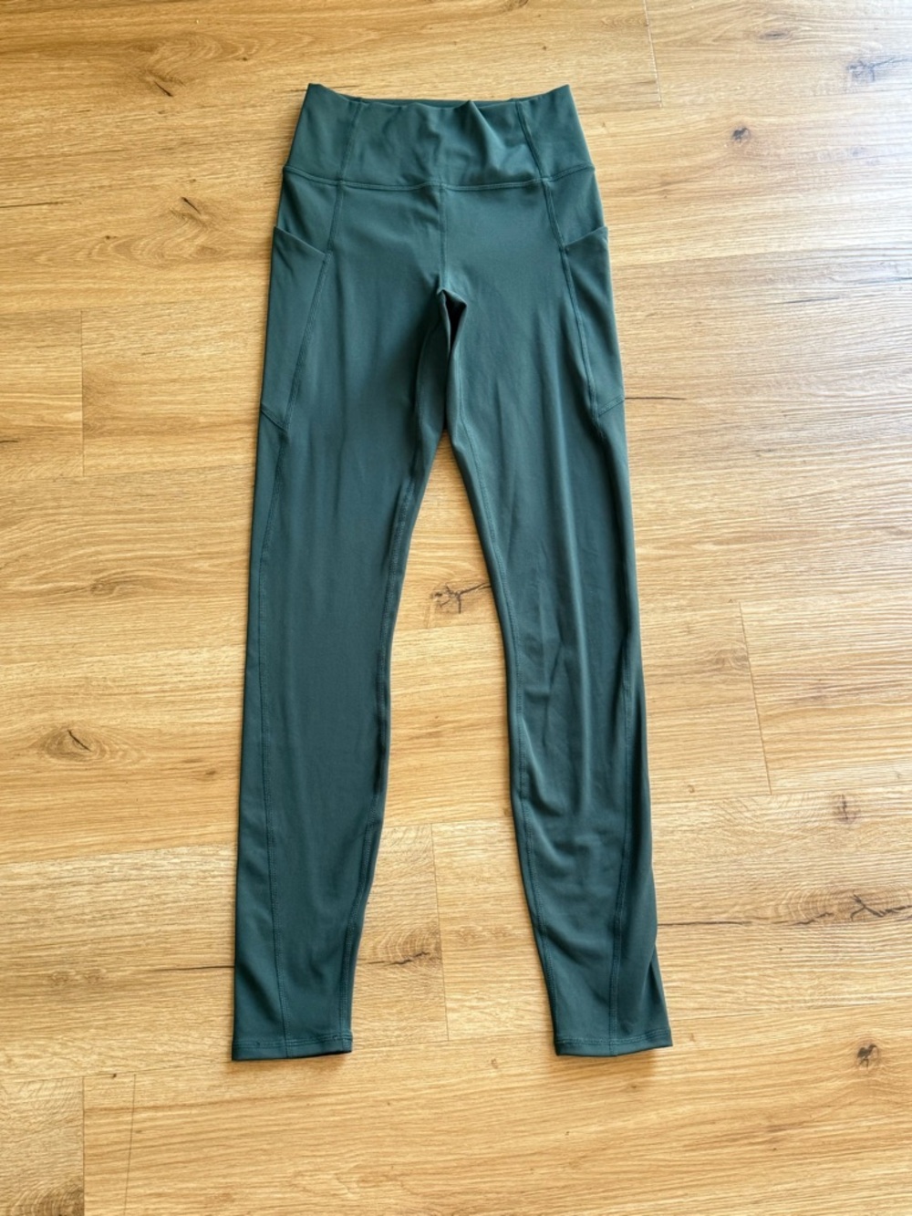 Fabletics Pureluxe Dark Green High-Waisted leggings- Small